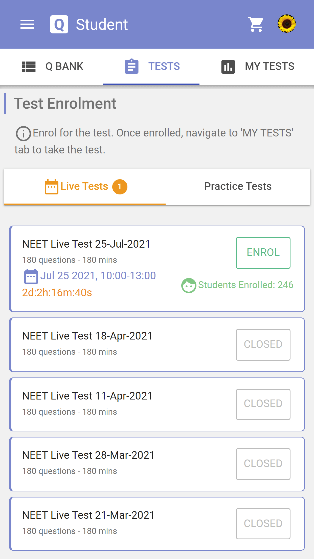 NEET Live Test